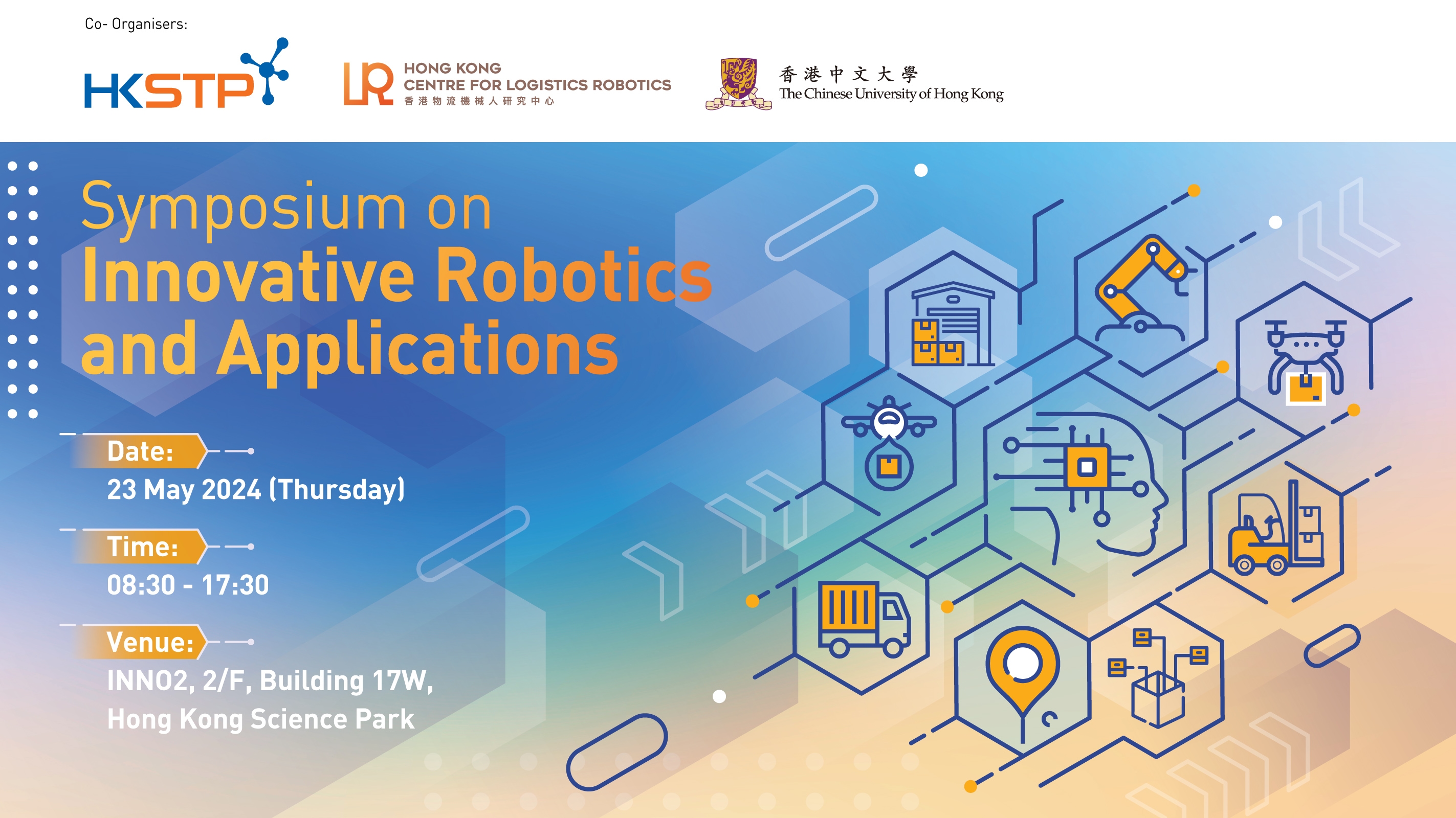Invitation to the Symposium on Innovative Robotics Technologies and Applications - 23 May (Thur)